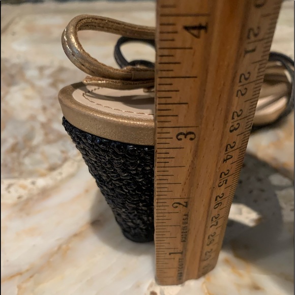 MaxMara Metallic Wedge Sandals - Picture 8 of 10